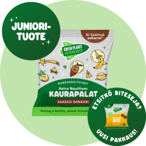 Runsaskuituiset Astro Nauttisen kaurapalat maku kaaokao banaani